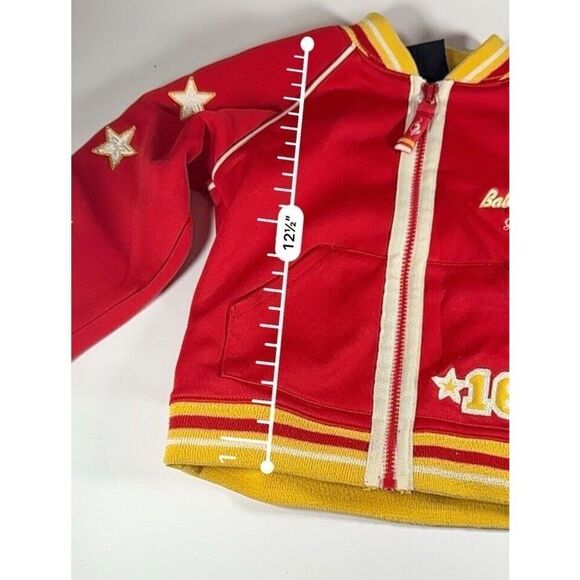 Y2K Girls 3T Baby Phat Track Jacket Logo Yellow Red Kimora Lee Simmons Cat - Picture 6 of 7